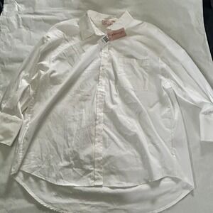 Philosophy Button-Up‎ Shirt Womens L White Front Pocket Collared Cotton Blend